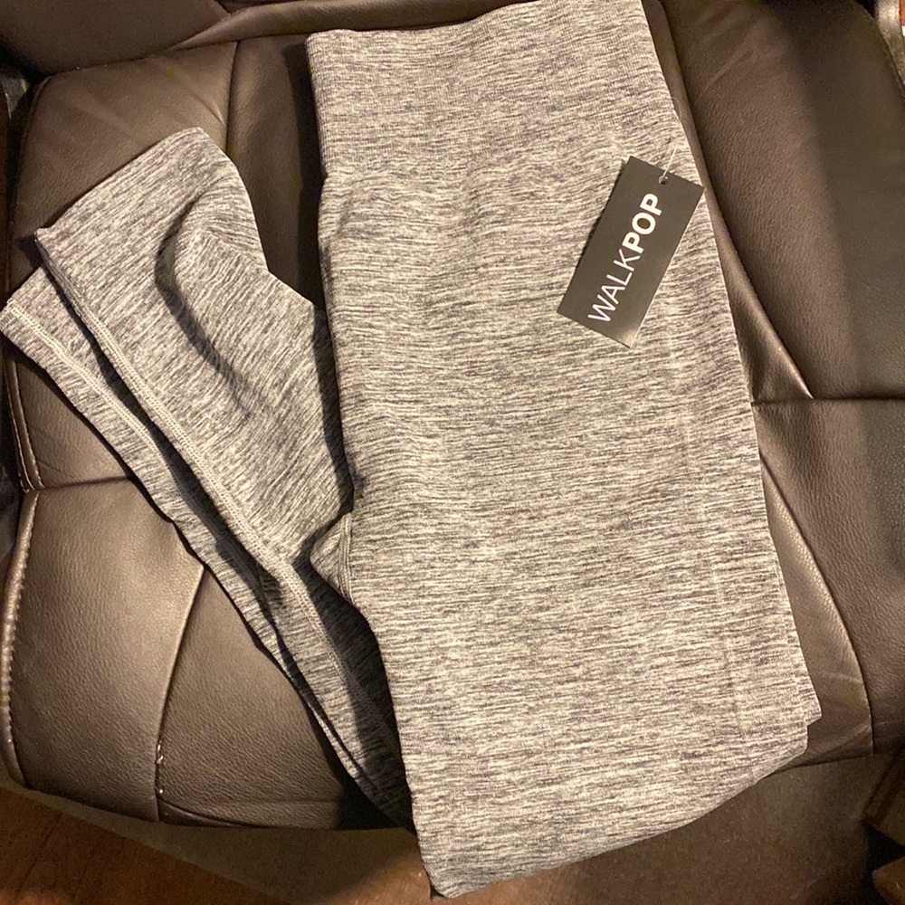 Awesome Grey yoga workout leggings by WALK POP size XL